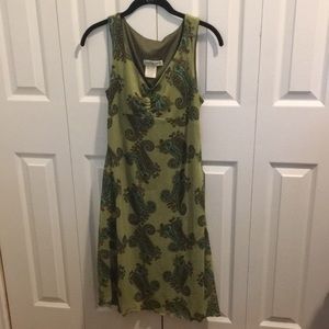 Vintage 90s/y2k green paisley dress - M